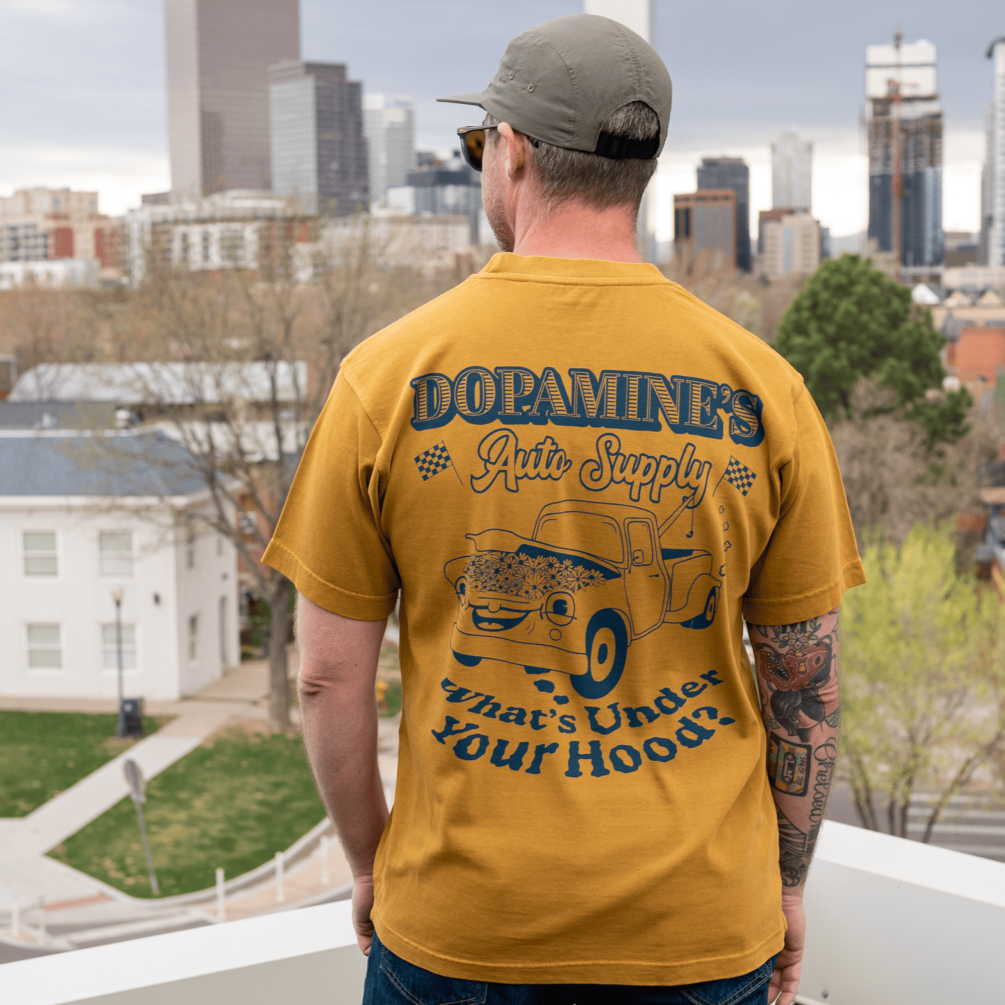 260 GSM heavyweight cotton t-shirt in peanut butter color