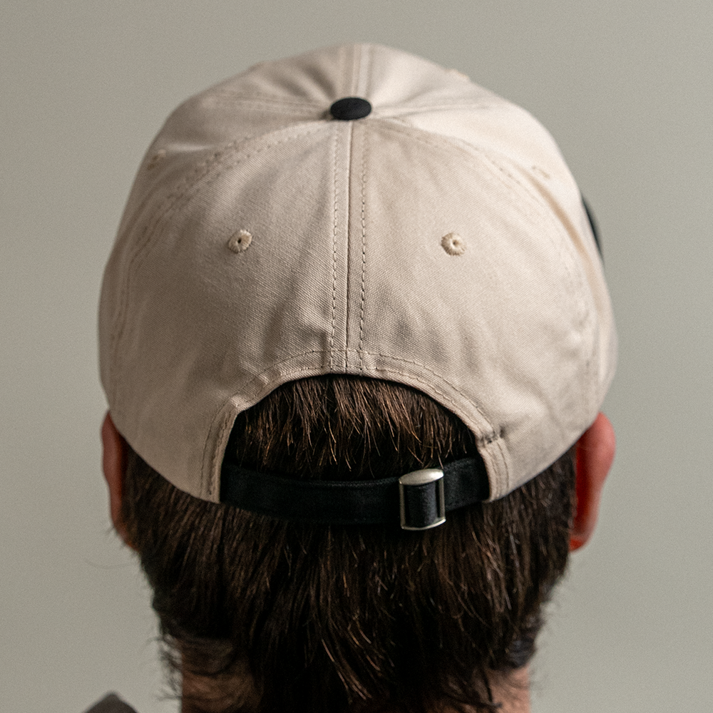 Back of Rose Logo hat showing adjustable closure.