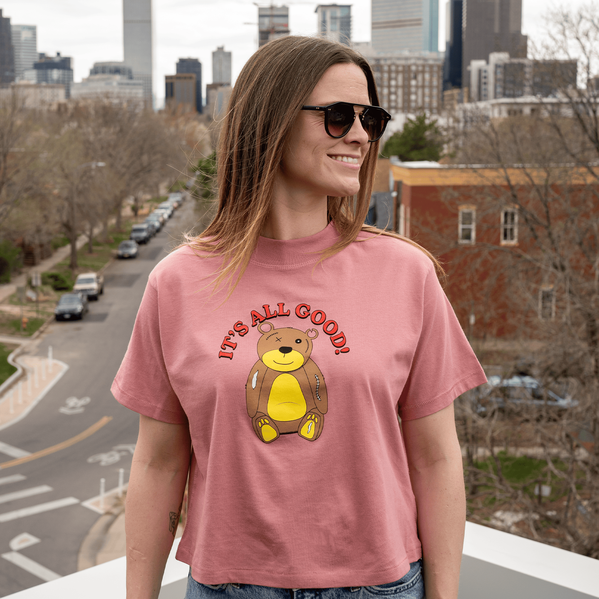 Mental Health Awareness Shirt – It’s All Good Graphic Crop Top for Women