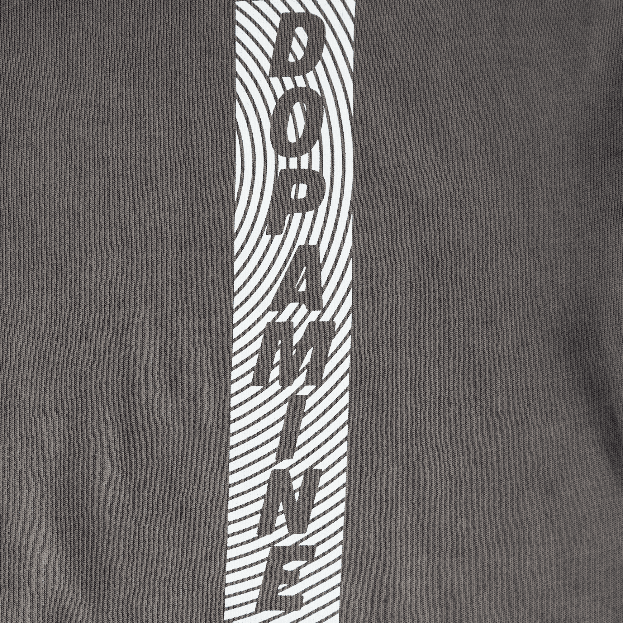 Close-up of Dopamine chest print with radial line design