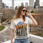 Mountain Sunrise Tee Styled for Summer Streetwear Look
