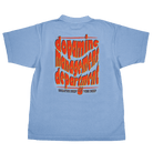 Unisex heavyweight summer t-shirt in pigment dyed blue