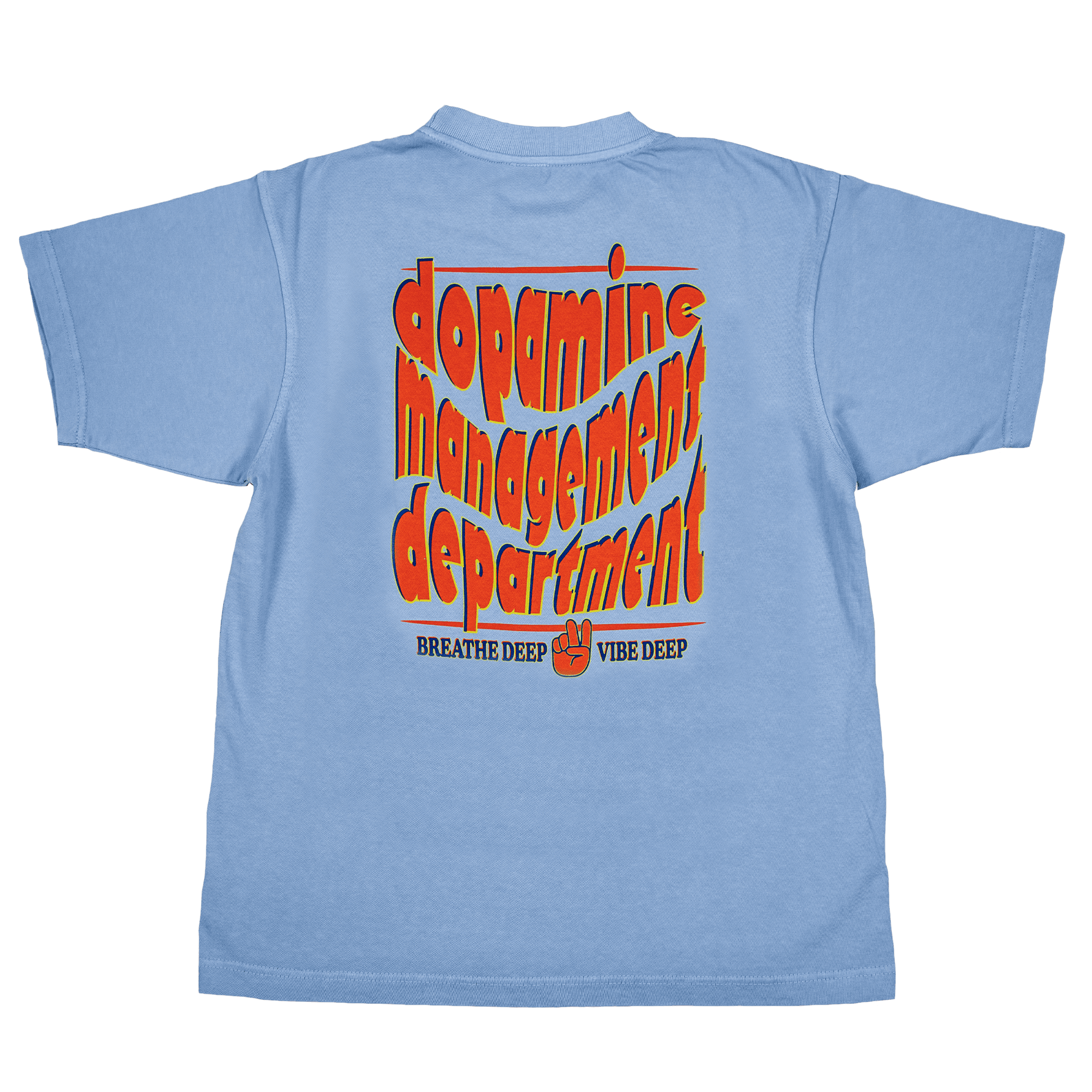 Unisex heavyweight summer t-shirt in pigment dyed blue