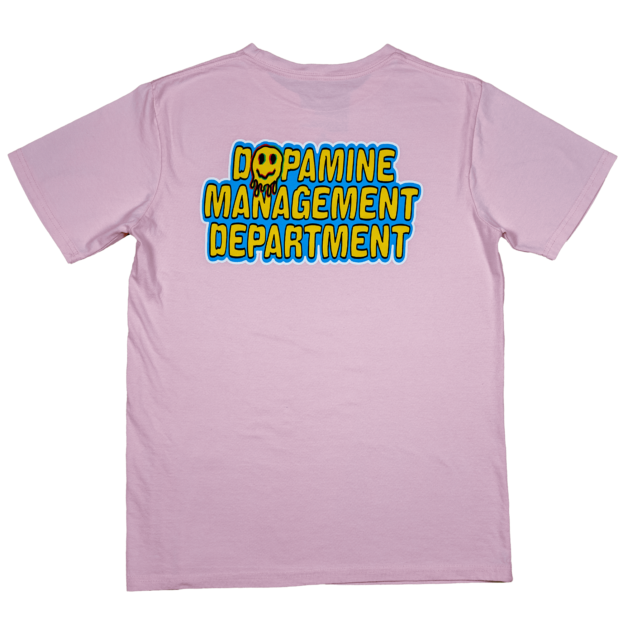 Pink Smily Face T Shirt with Warped Graphic – Back View