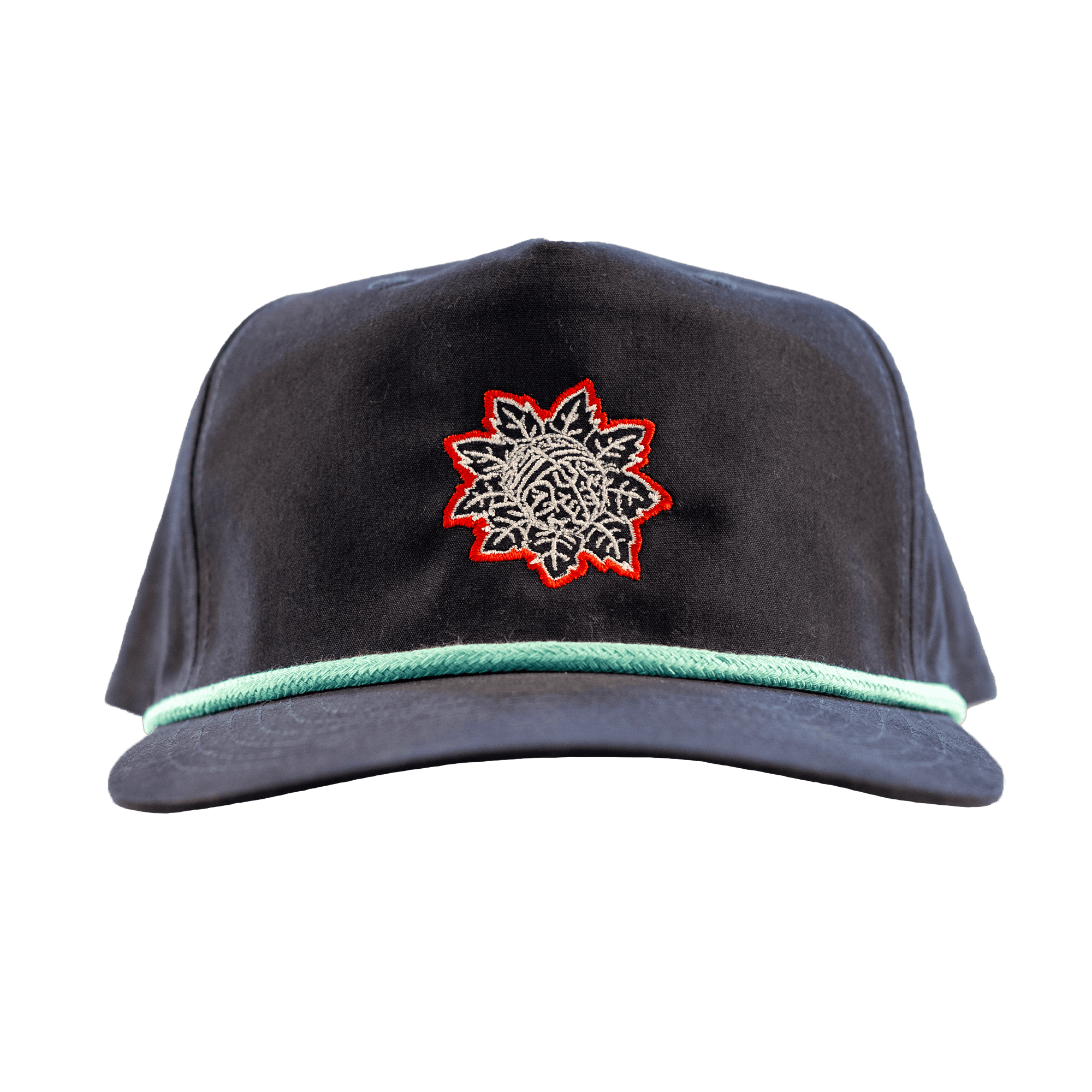Icon Outline Snapback Hat with Red and White Mindflower Logo