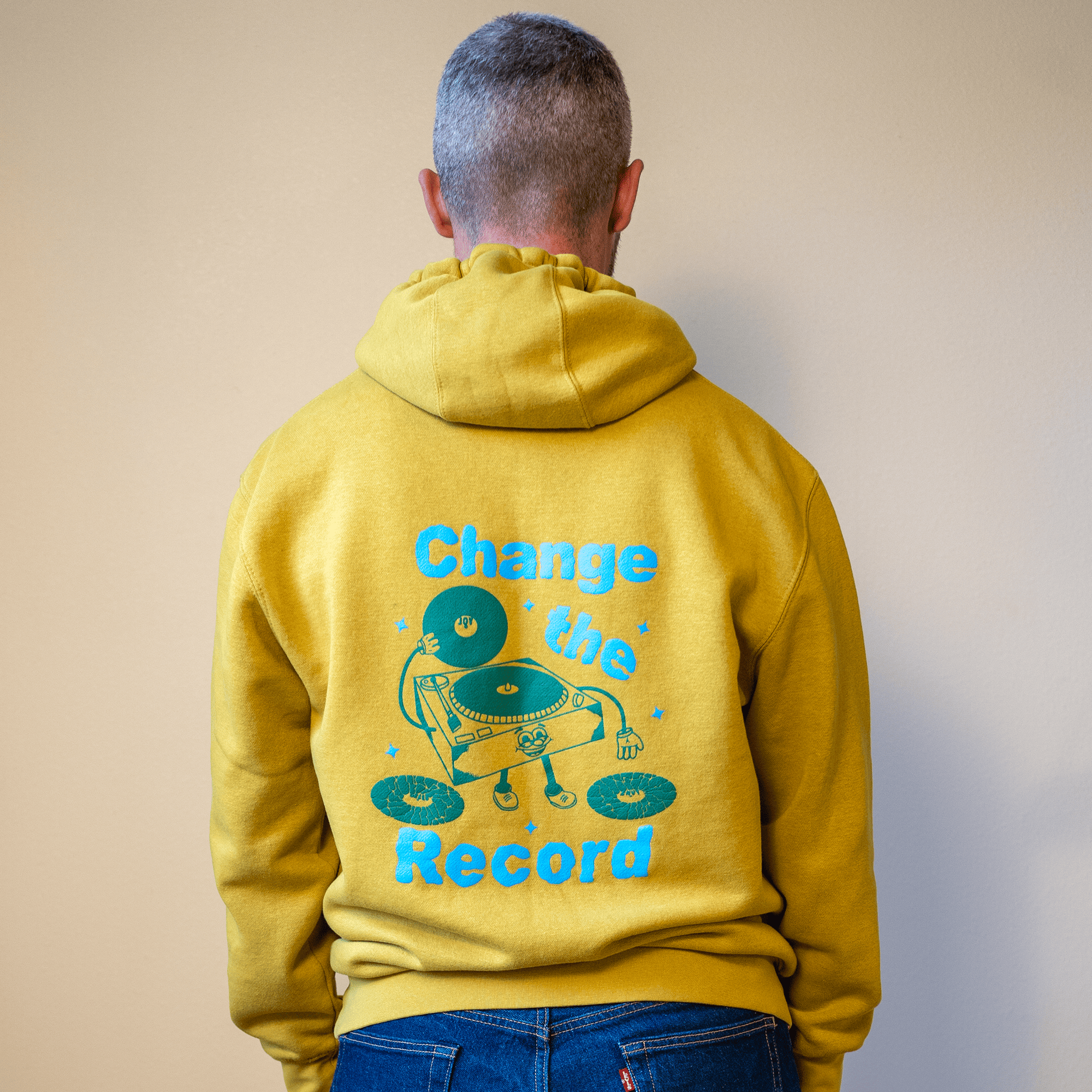 DMD Hoodie with Positive Mental Health Message – Gold & Mint