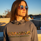 Wallflower design screen printed on crop hoodie