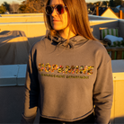 Cozy cotton fleece cropped sweatshirt for