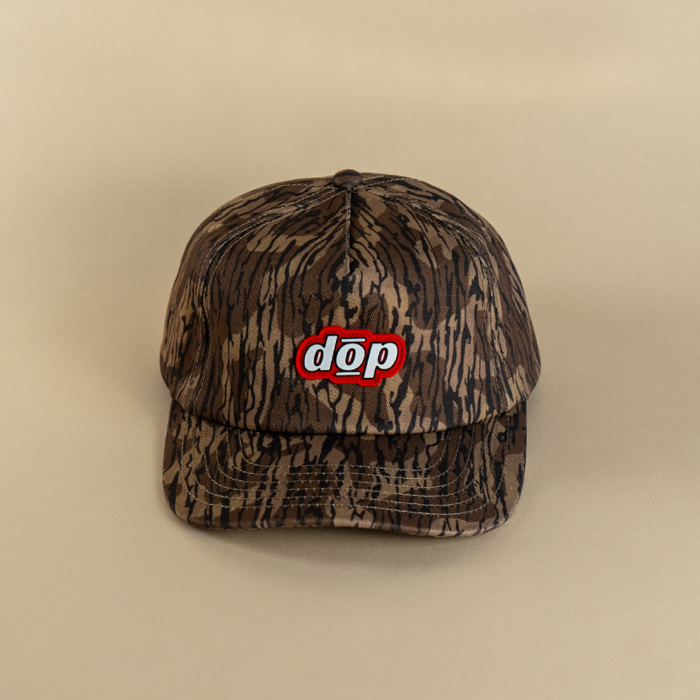 Front straight-on view Dop camo mid-profile hat