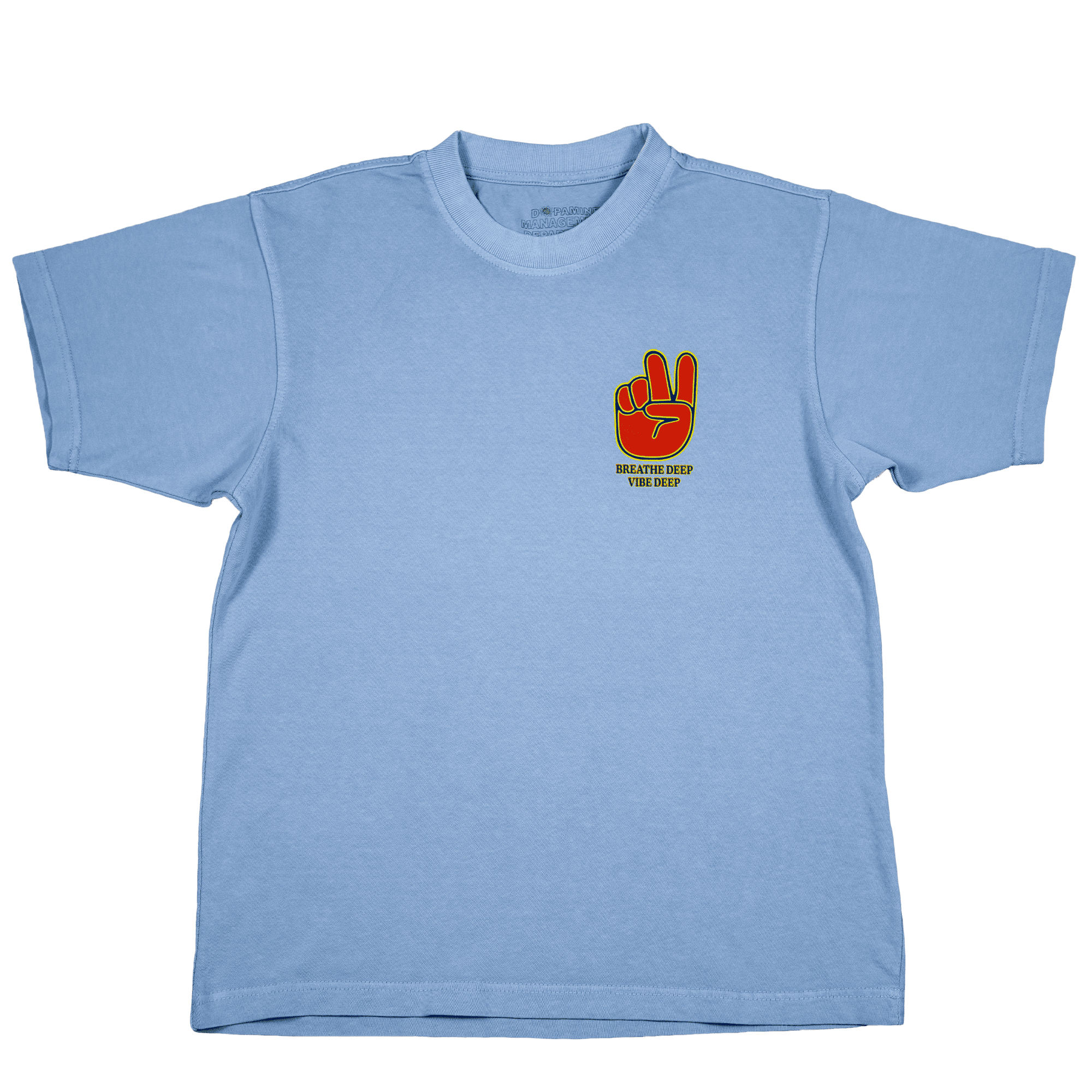 Combed cotton heavyweight summer shirt in off-blue