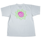 Icon Heavyweight Tee in White with Neon Pink and Green Graphic
