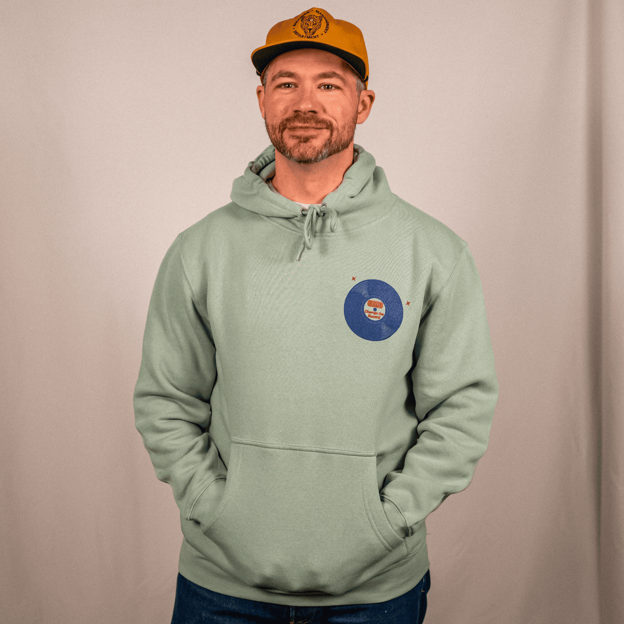 DMD Hoodie with Positive Mental Health Message – Gold & Mint