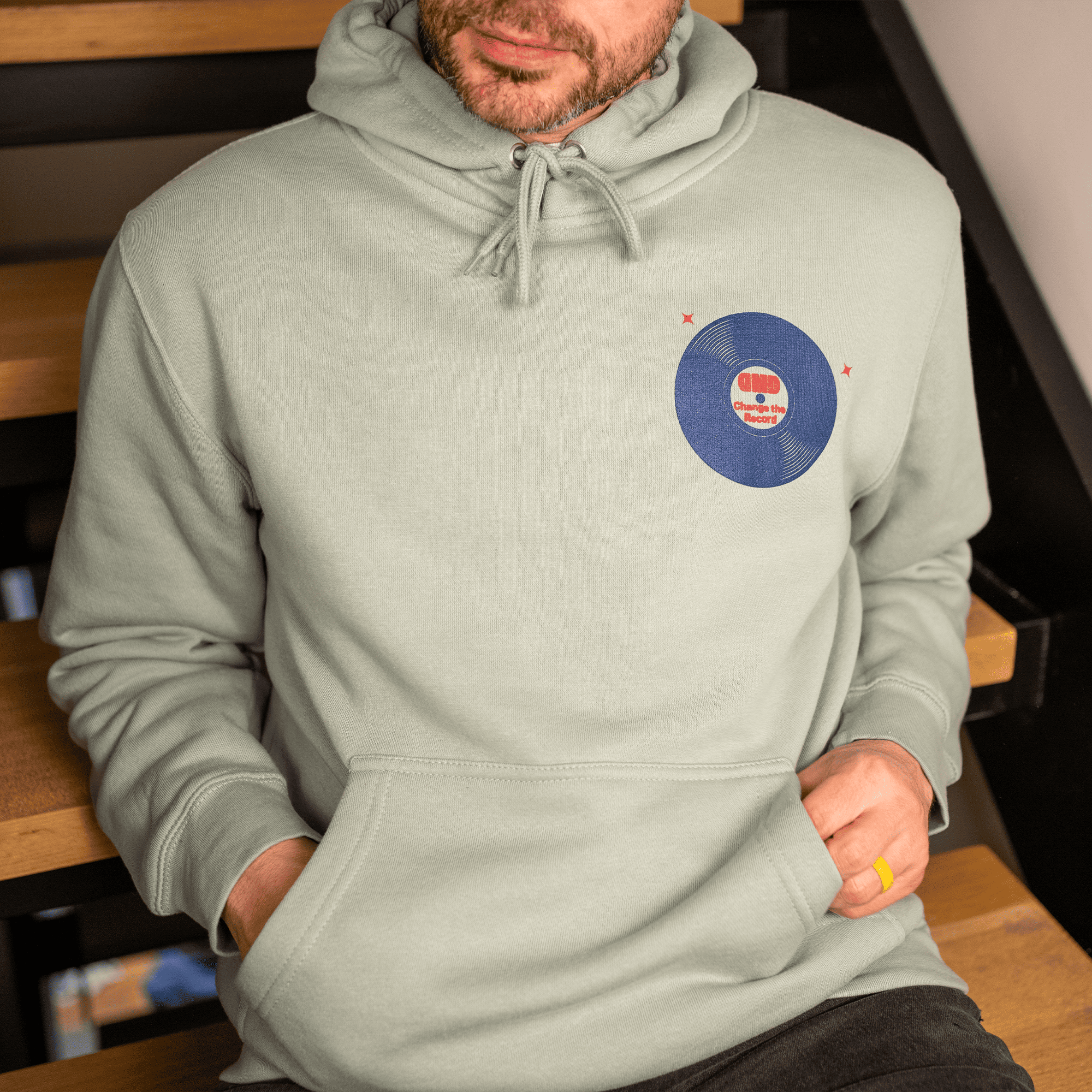 DMD Hoodie with Positive Mental Health Message – Gold & Mint