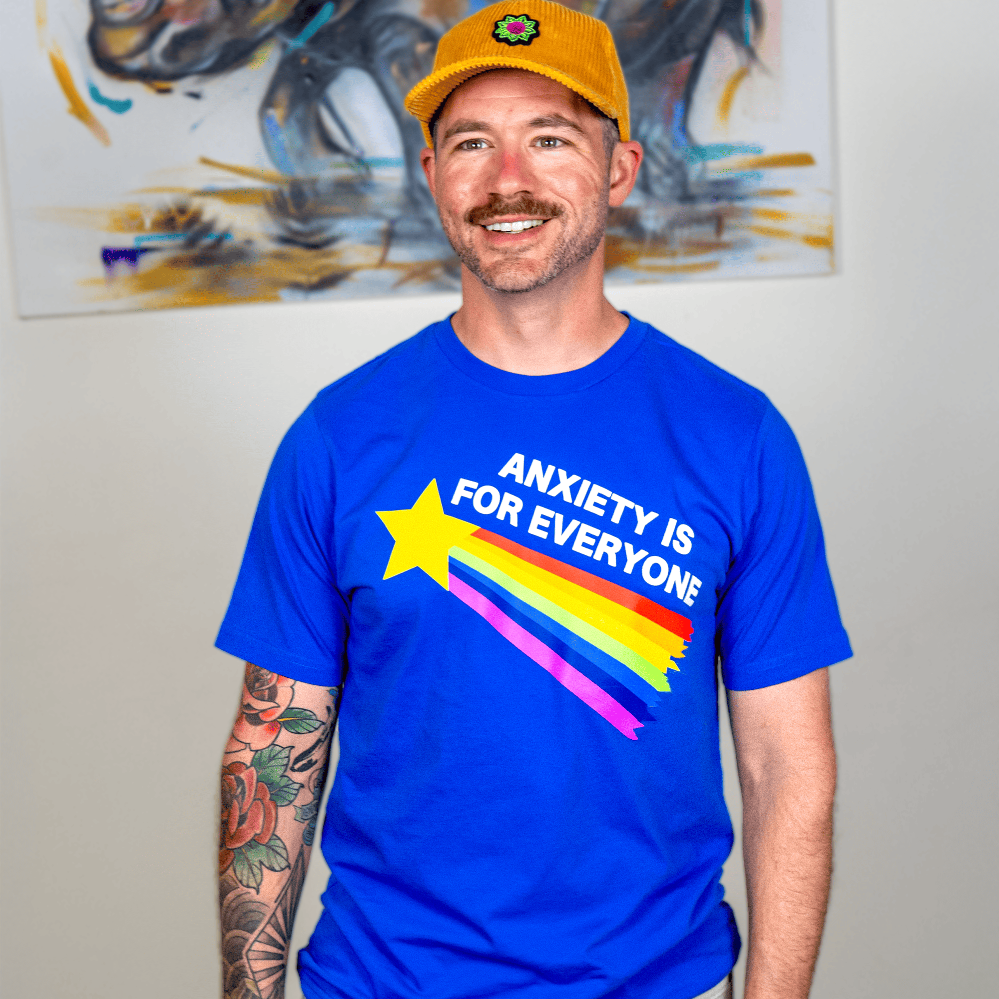Screen printed anxiety awareness shirt from DMD Shop