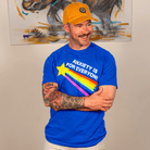 Mental health positive streetwear t-shirt in blue