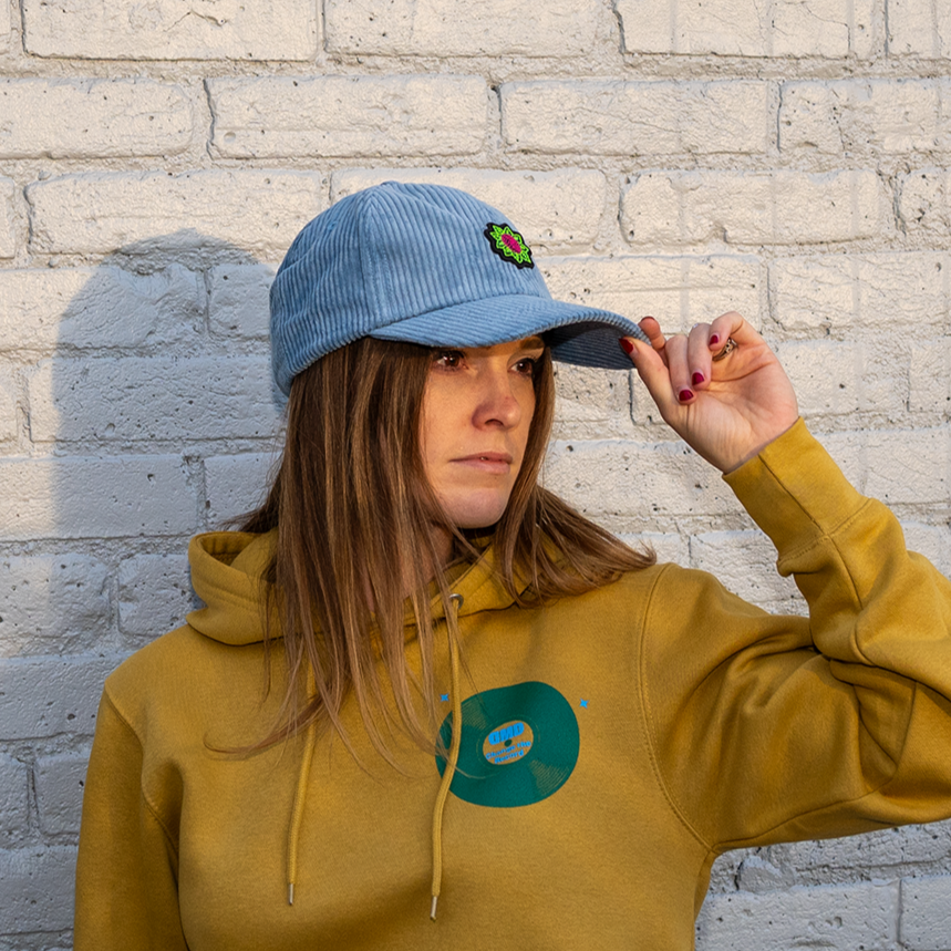 Adjustable snapback corduroy hat for men and women