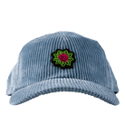 Unisex Baby Blue corduroy baseball hat with PVC Mindflower icon patch
