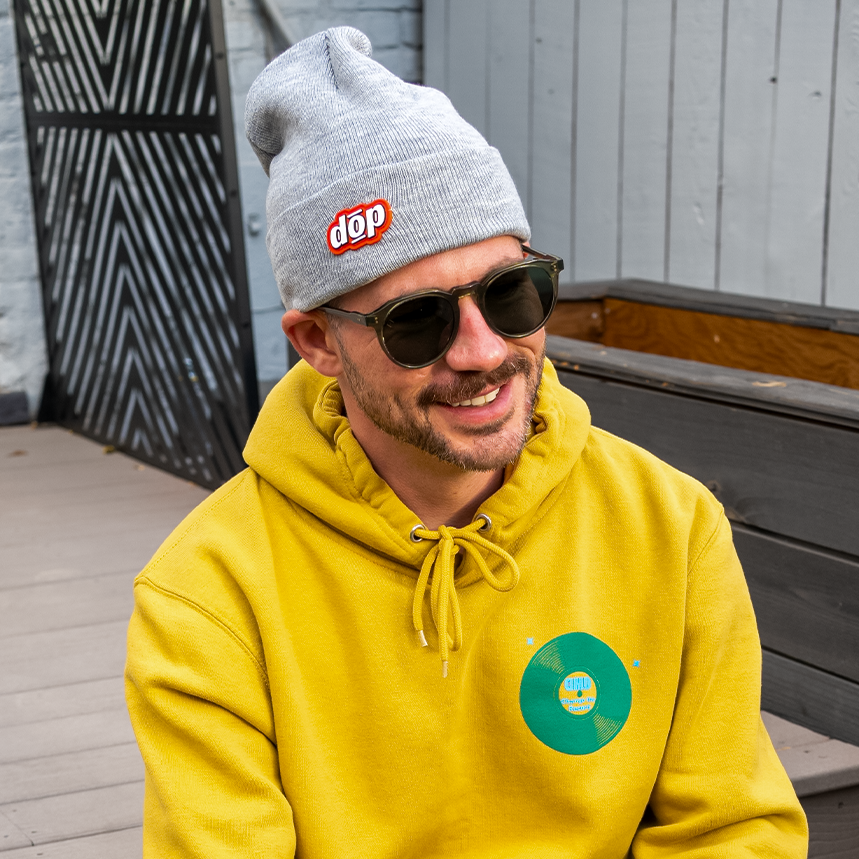 Heather Gray Beanie With dōp Logo Patch