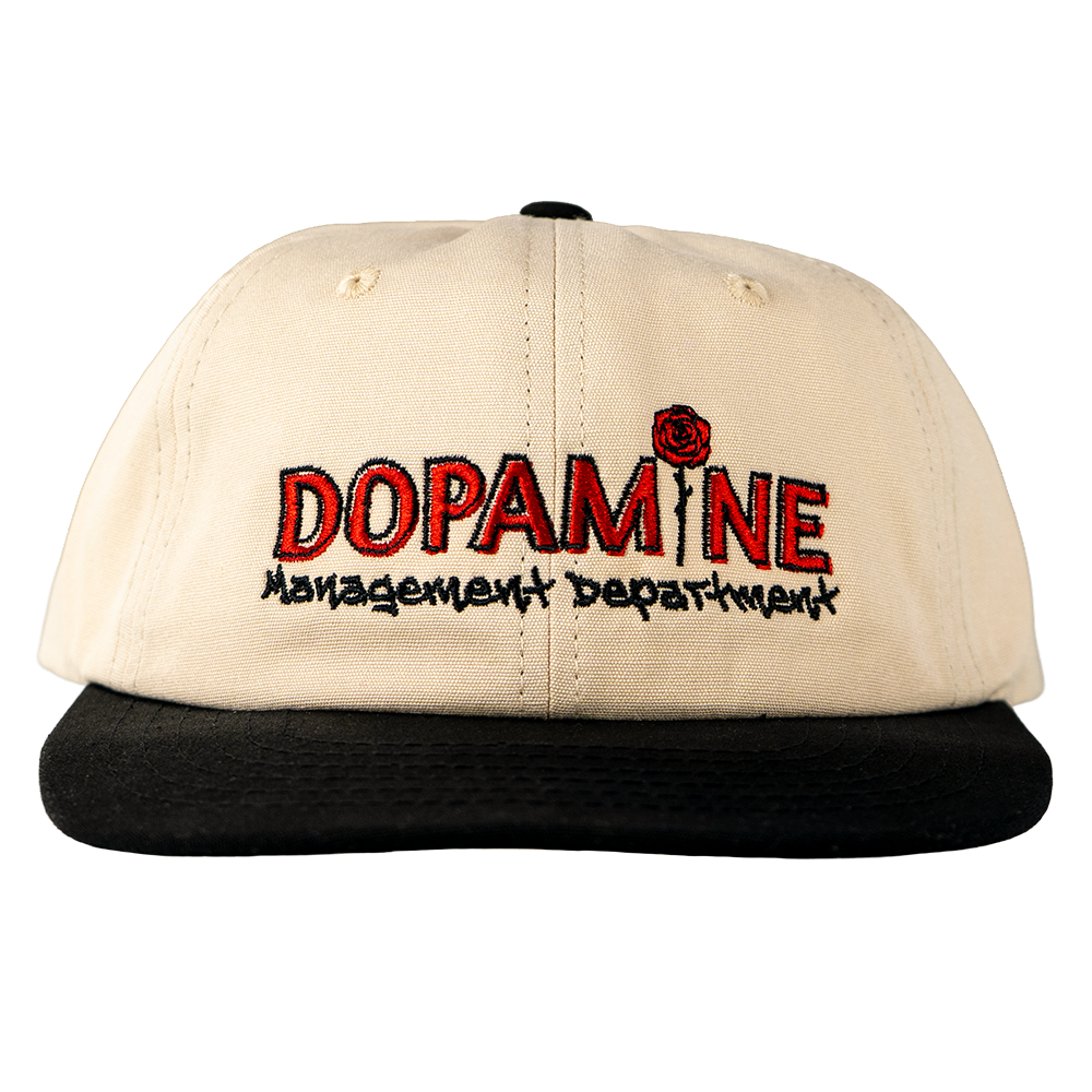 Isolated product photo of the Rose Logo Hat on white background, front view.