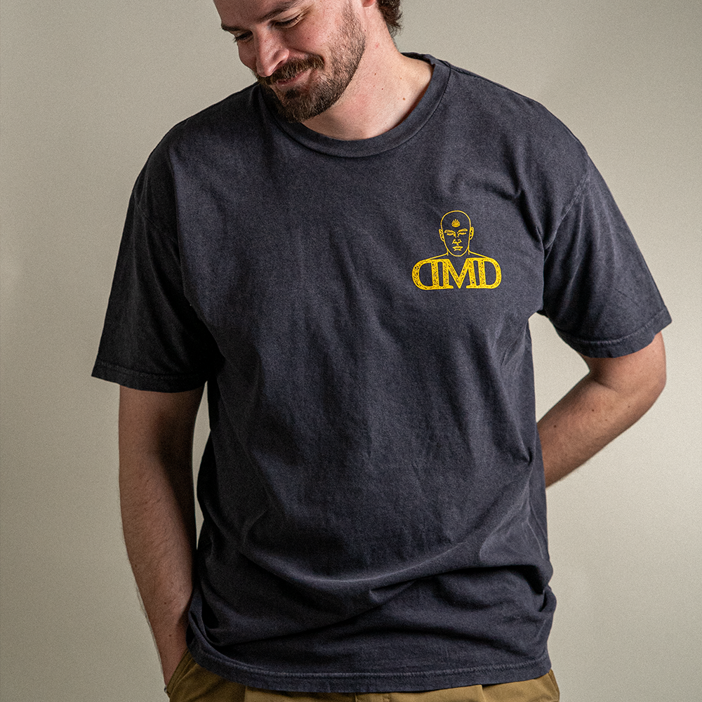 Front view of model wearing Know Yourself Grow Yourself distressed vintage Cotton Tee for Men and Women