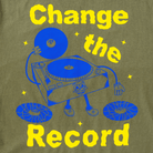 Cotton Army Green Tee – Change the Record Graphic