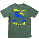 Unisex Army Green Change the Record T-Shirt – Mental Health Streetwear
