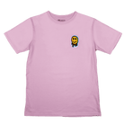 Smile Graphic on Cotton T Shirt – Pink Colorway Front