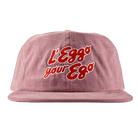Dusty Purple Corduroy adjustable cap with "L'Eggo Your Ego" Design