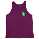 Flat lay of maroon Mindflower tank top (front view)