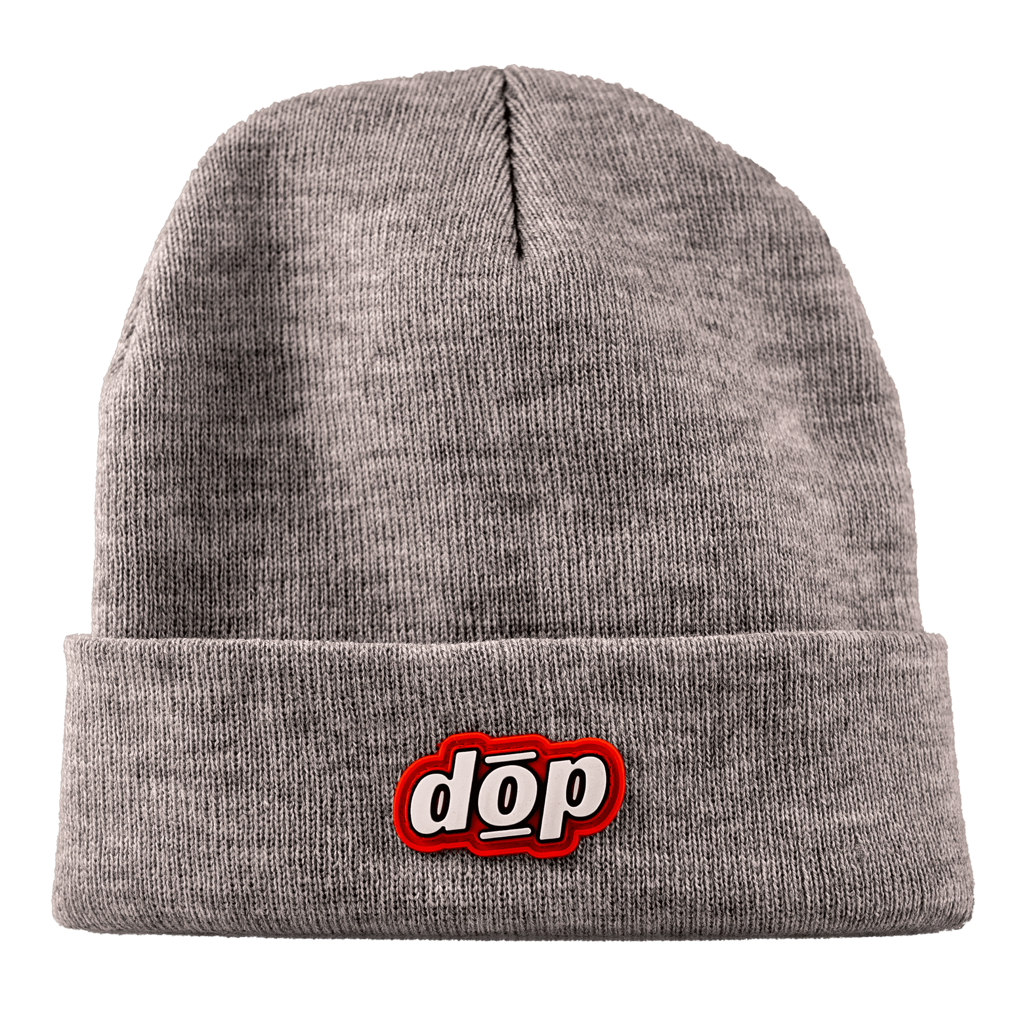 Unisex dōp Beanie in Heather Gray with symmetrical patch