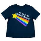 Women’s black cotton crop tee promoting mental health awareness