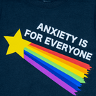 Boxy fit crop shirt with anxiety message print – DMD Shop