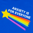 Unisex cotton mental health tee in bold royal blue