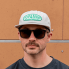 Unstructured low-profile cotton twill hat with flat recycled bill